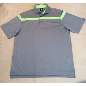Footjoy‎ Men's XL Short Sleeve Golf Polo Shirt Gray Green